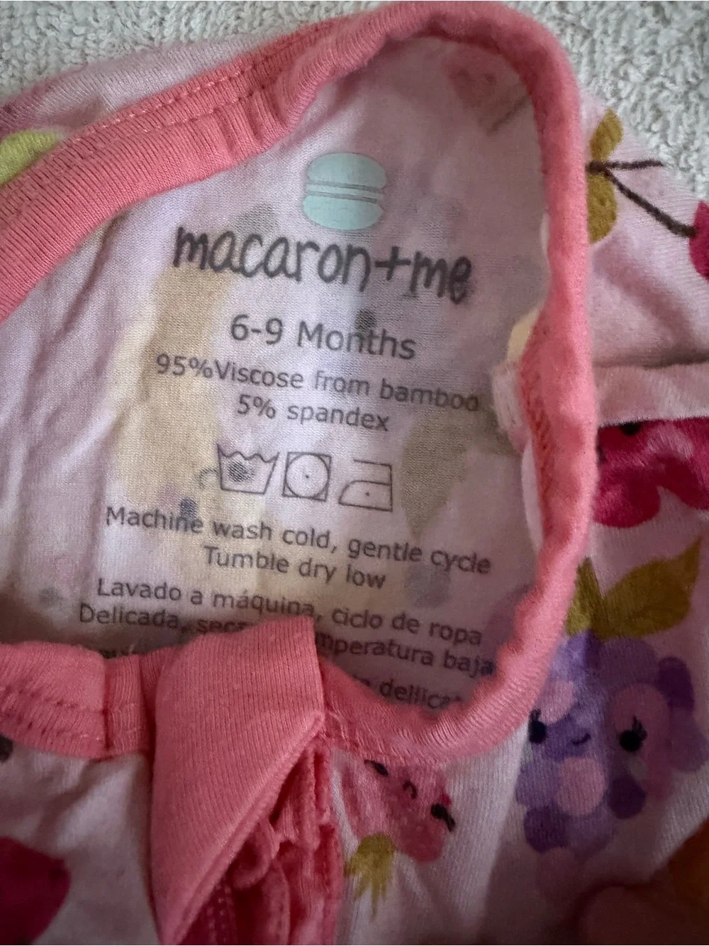 Macaron and Me bamboo footies 6-9M bundle